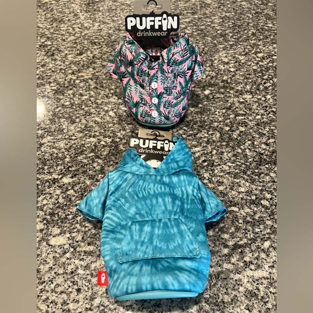 Puffin Drinkwear Tropical and Tie-Dye Can Coolers